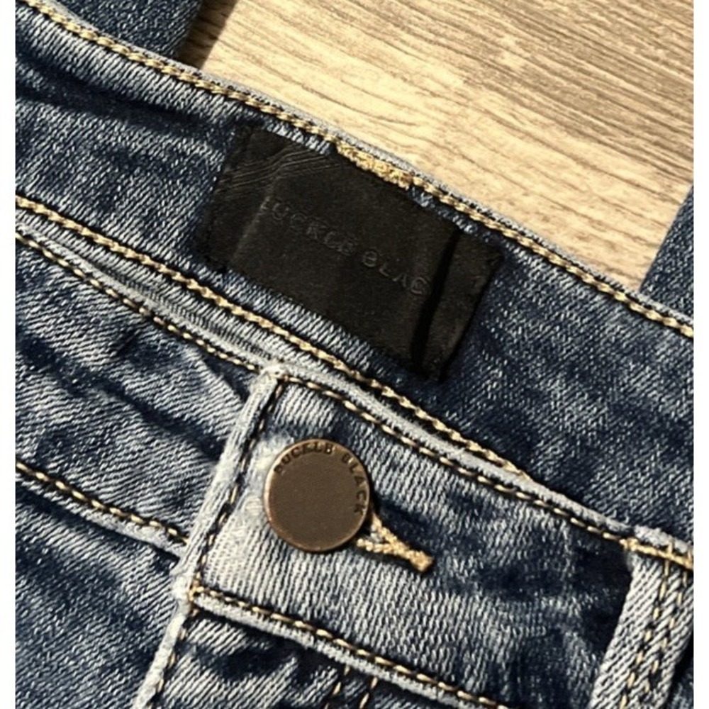 Buckle Black Fit No. 53 Skinny Stretch Mid Rise Distressed Jeans SZ 30 (32x26) - Picture 4 of 16